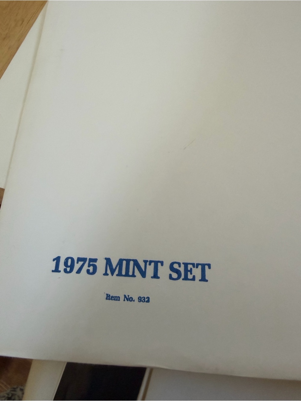 1975 Mint Set Collectible Folder in Blue